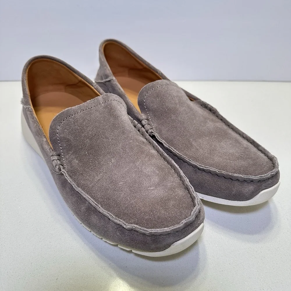 Men's Olukai KA'A Loafer Slip-on Shoes Cooler Gray Suede NEW Size 11‎ Casual